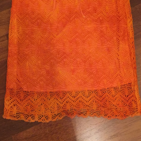 SOLD - One Clothing Orange Knit Skirt Medium - Picture 4 of 9